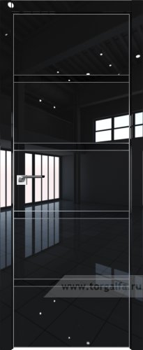Дверь со стеклом ProfilDoors 23LE Lacobel Черный лак с кромкой Матовая (Черный люкс)