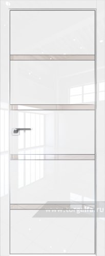 Дверь со стеклом ProfilDoors 23LE Lacobel Перламутровый лак с кромкой Матовая (Белый люкс)