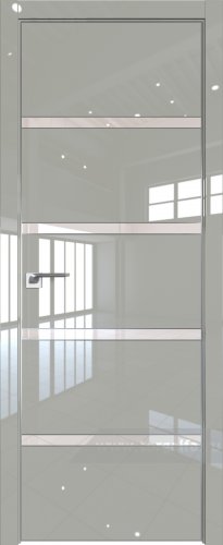 Дверь со стеклом ProfilDoors 23LE Lacobel Перламутровый лак с кромкой Матовая (Галька люкс)