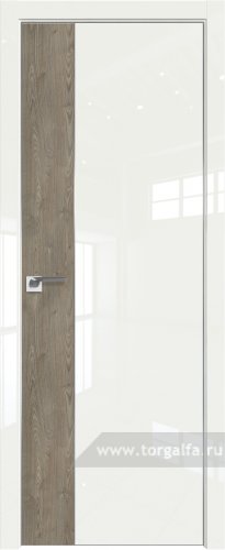 Глухая дверь ProfilDoors 24LE вставка Каштан темный с кромкой Матовая ( ДаркВайт люкс)