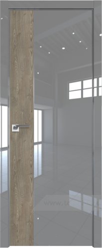 Глухая дверь ProfilDoors 24LE вставка Каштан темный с кромкой Матовая (Грей люкс)