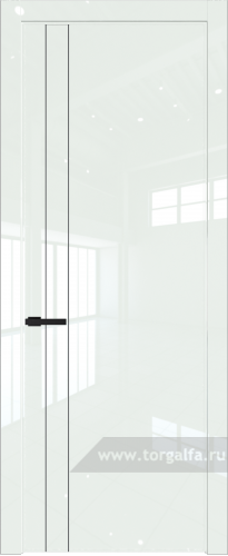 Глухая дверь ProfilDoors 12LW с молдингом Черный матовый ( ДаркВайт люкс)
