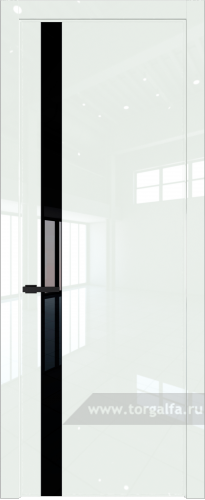 Дверь со стеклом ProfilDoors 18LW Lacobel Черный лак с молдингом Черный матовый ( ДаркВайт люкс)