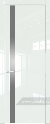 Дверь со стеклом ProfilDoors 18LW Lacobel Серебряный лак с молдингом Серебро ( ДаркВайт люкс)