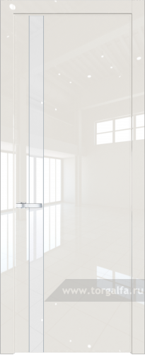 Дверь со стеклом ProfilDoors 18LW Лак классик с молдингом Серебро (Магнолия люкс)