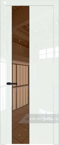Дверь со стеклом ProfilDoors 19LW Зеркало Bronza с молдингом Черный матовый ( ДаркВайт люкс)