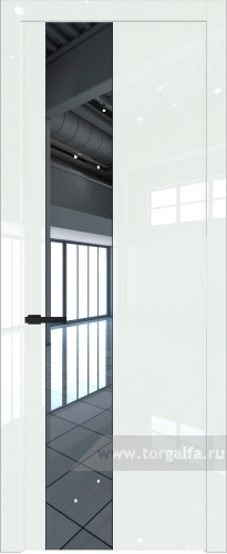 Дверь со стеклом ProfilDoors 19LW Зеркало с молдингом Черный матовый ( ДаркВайт люкс)
