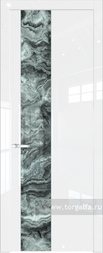 Дверь со стеклом ProfilDoors 19LW Атриум серебро с молдингом Серебро (Белый люкс)