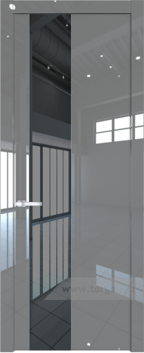 Дверь со стеклом ProfilDoors 19LW Зеркало Grey с молдингом Серебро (Грей люкс)