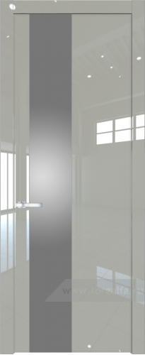 Дверь со стеклом ProfilDoors 19LW Lacobel Серебряный лак с молдингом Серебро (Галька люкс)