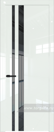 Дверь со стеклом ProfilDoors 20LW Зеркало Grey с молдингом Черный матовый ( ДаркВайт люкс)