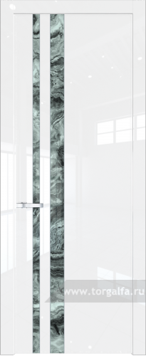 Дверь со стеклом ProfilDoors 20LW Атриум серебро с молдингом Серебро (Белый люкс)