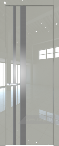 Дверь со стеклом ProfilDoors 20LW Lacobel Серебряный лак с молдингом Серебро (Галька люкс)