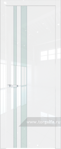 Дверь со стеклом ProfilDoors 20LW Lacobel Белый лак с молдингом Серебро (Белый люкс)