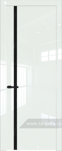 Дверь со стеклом ProfilDoors 21LW Неро мрамор с молдингом Черный матовый ( ДаркВайт люкс)
