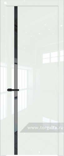 Дверь со стеклом ProfilDoors 21LW Зеркало Grey с молдингом Черный матовый ( ДаркВайт люкс)