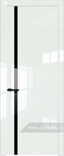 Дверь со стеклом ProfilDoors 21LW Lacobel Черный лак с молдингом Черный матовый ( ДаркВайт люкс)