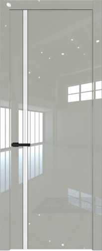 Дверь со стеклом ProfilDoors 21LW Лак классик с молдингом Черный матовый (Галька люкс)