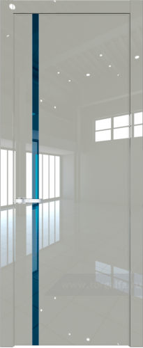 Дверь со стеклом ProfilDoors 21LW Зеркало Blue с молдингом Серебро (Галька люкс)
