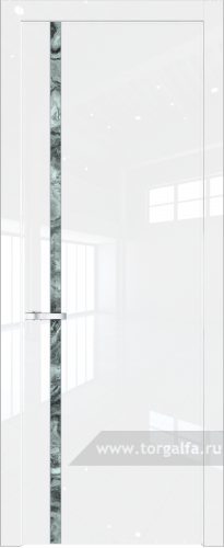 Дверь со стеклом ProfilDoors 21LW Атриум серебро с молдингом Серебро (Белый люкс)