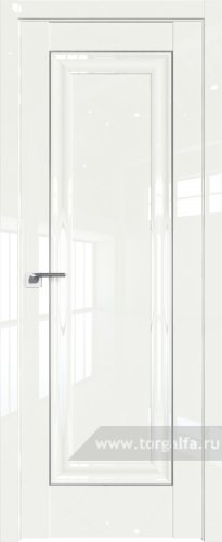 Глухая дверь ProfilDoors 23L с молдингом Серебро Люкс ( ДаркВайт люкс)