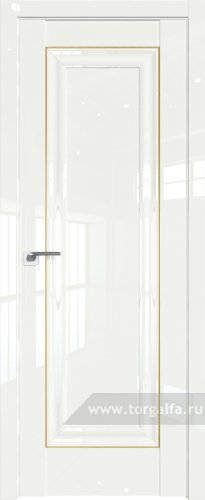 Глухая дверь ProfilDoors 23L с молдингом Золото Люкс ( ДаркВайт люкс)