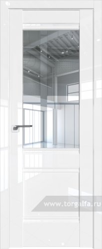 Дверь со стеклом ProfilDoors 2L Прозрачное (Белый люкс)