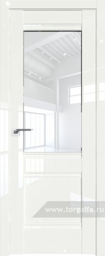 Дверь со стеклом ProfilDoors 2L Прозрачное ( ДаркВайт люкс)