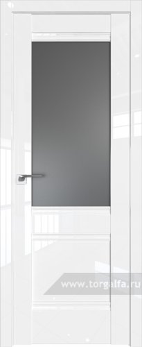 Дверь со стеклом ProfilDoors 2L Графит (Белый люкс)
