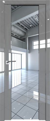 Дверь со стеклом ProfilDoors 8L Зеркальный триплекс (Грей люкс)