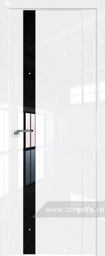 Дверь со стеклом ProfilDoors 62L Lacobel Черный лак (Белый люкс)