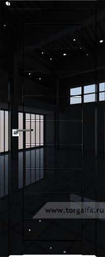 Дверь со стеклом ProfilDoors 73L Черный триплекс (Черный люкс)