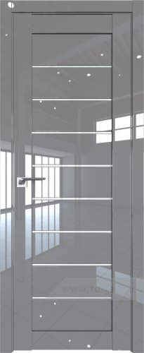 Дверь со стеклом ProfilDoors 73L Белый триплекс (Грей люкс)