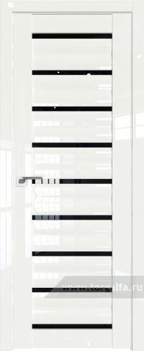 Дверь со стеклом ProfilDoors 76L Черный триплекс ( ДаркВайт люкс)