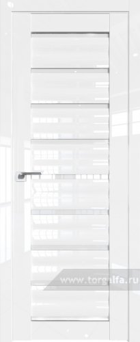 Дверь со стеклом ProfilDoors 76L Белый триплекс (Белый люкс)