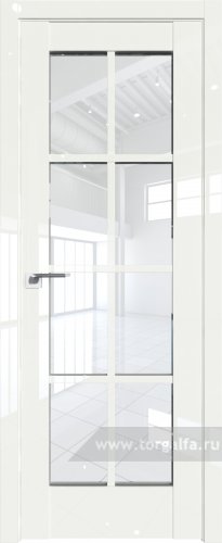Дверь со стеклом ProfilDoors 101L Прозрачное ( ДаркВайт люкс)