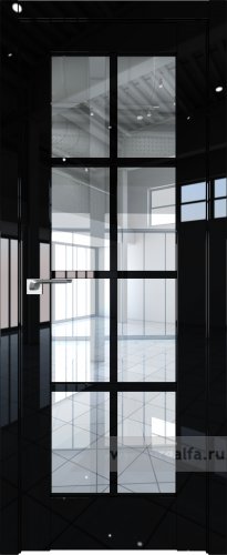Дверь со стеклом ProfilDoors 101L Прозрачное (Черный люкс)