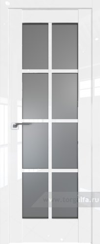 Дверь со стеклом ProfilDoors 101L Графит (Белый люкс)