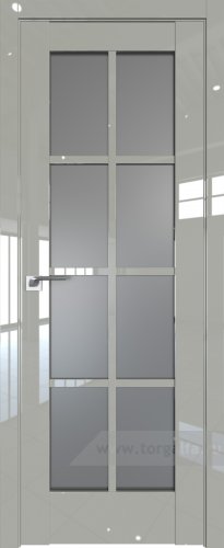 Дверь со стеклом ProfilDoors 101L Графит (Галька люкс)