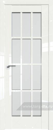 Дверь со стеклом ProfilDoors 102L Матовое ( ДаркВайт люкс)