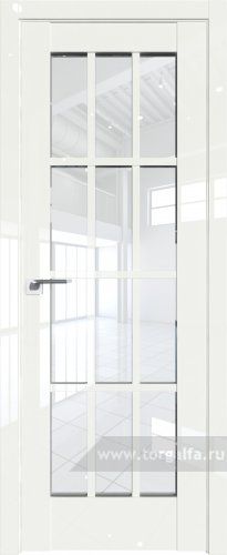 Дверь со стеклом ProfilDoors 102L Прозрачное ( ДаркВайт люкс)