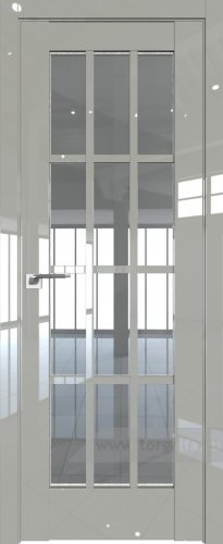 Дверь со стеклом ProfilDoors 102L Прозрачное (Галька люкс)
