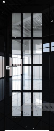 Дверь со стеклом ProfilDoors 102L Прозрачное (Черный люкс)