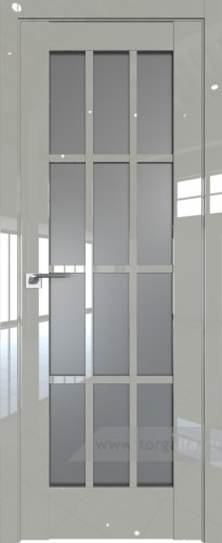 Дверь со стеклом ProfilDoors 102L Графит (Галька люкс)