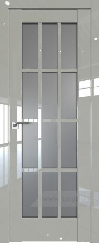 Дверь со стеклом ProfilDoors 102L Графит (Галька люкс)