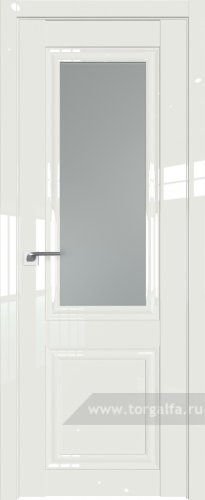 Дверь со стеклом ProfilDoors 123L Матовое ( ДаркВайт люкс)