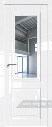 Дверь со стеклом ProfilDoors 123L Прозрачное (Белый люкс)