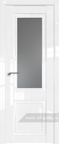Дверь со стеклом ProfilDoors 123L Графит (Белый люкс)
