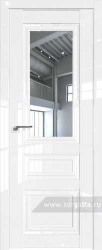 Дверь со стеклом ProfilDoors 125L Прозрачное (Белый люкс)