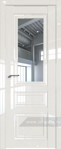 Дверь со стеклом ProfilDoors 125L Прозрачное (Магнолия люкс)